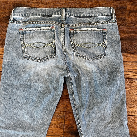 Abercrombie & Fitch Vintage Capri Low Rise Jeans Cuffed Blue Size 6 - Picture 11 of 11